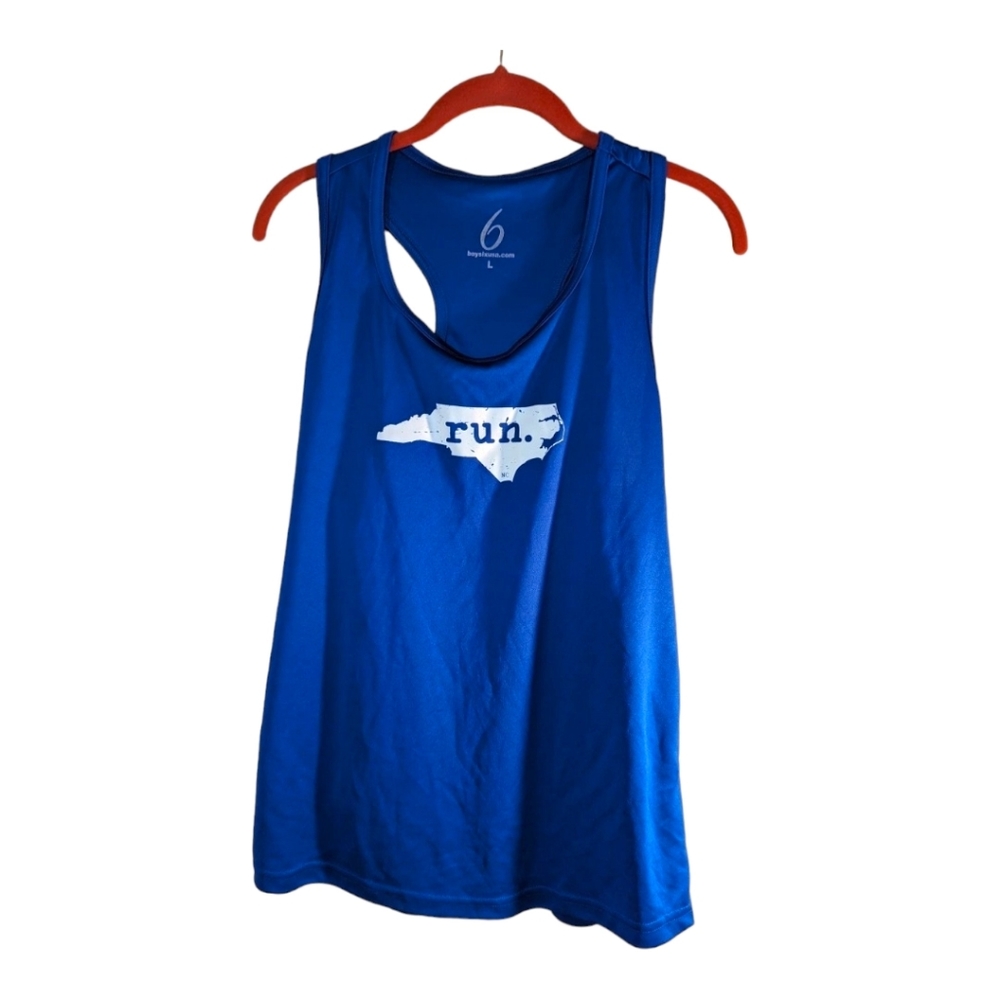 Run NC Workout Tank Top‎ Size Large in Blue